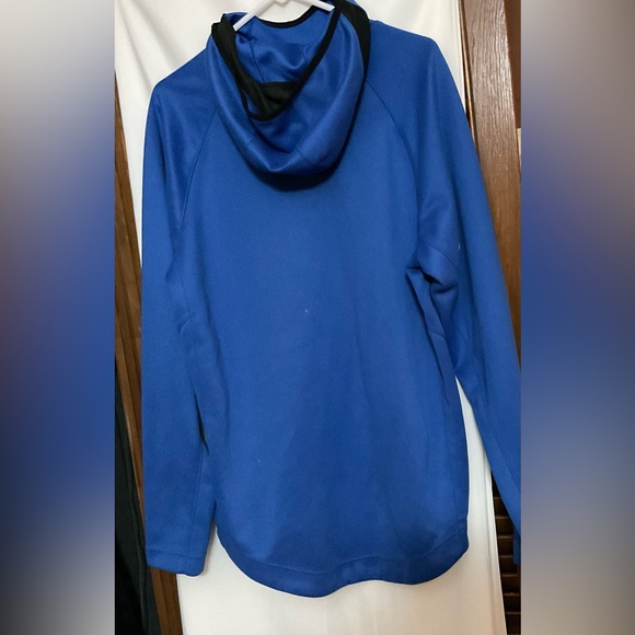 Nike, bright blue plain sweatshirt/hoodie DRI/FIT. size med 100perfect poly. - Picture 3 of 3